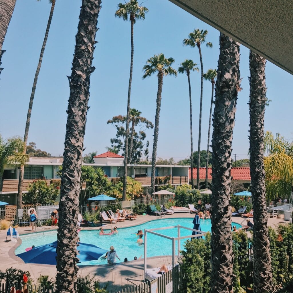 The Kimpton's Goodland Hotel near Santa Barbara has a courtyard pool that feels like an oasis.